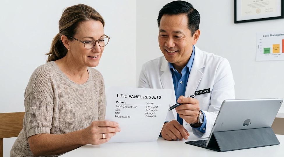 cholesterol blood-test report