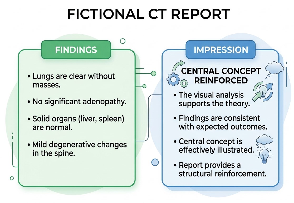 fictional ct report